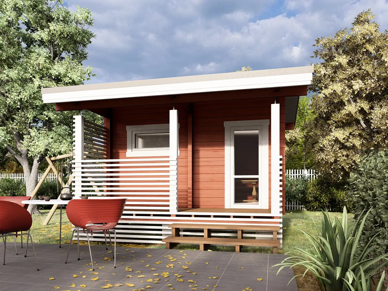 Баня 4.2x3.77 с террасой