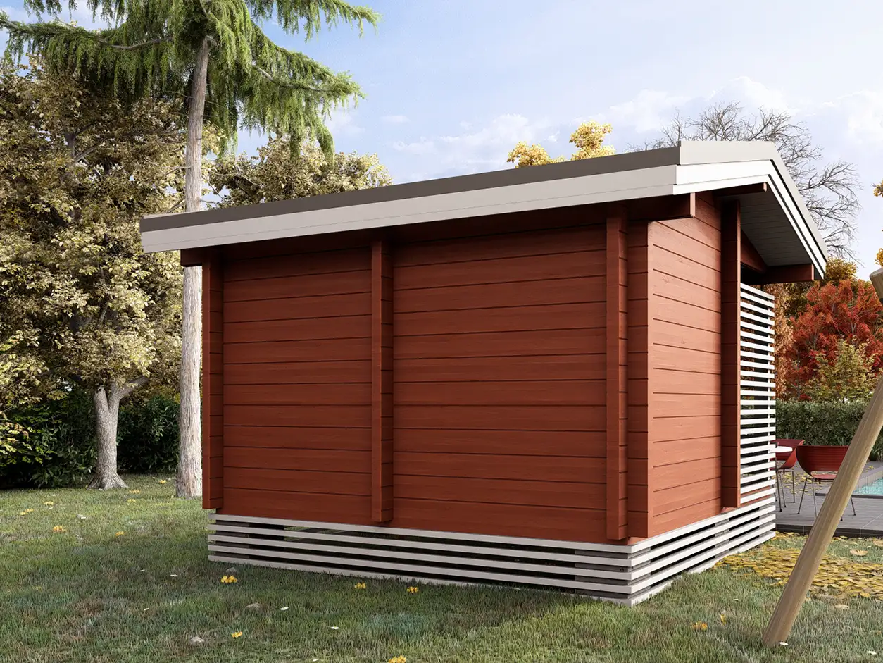 Баня 4.2x3.77 с террасой